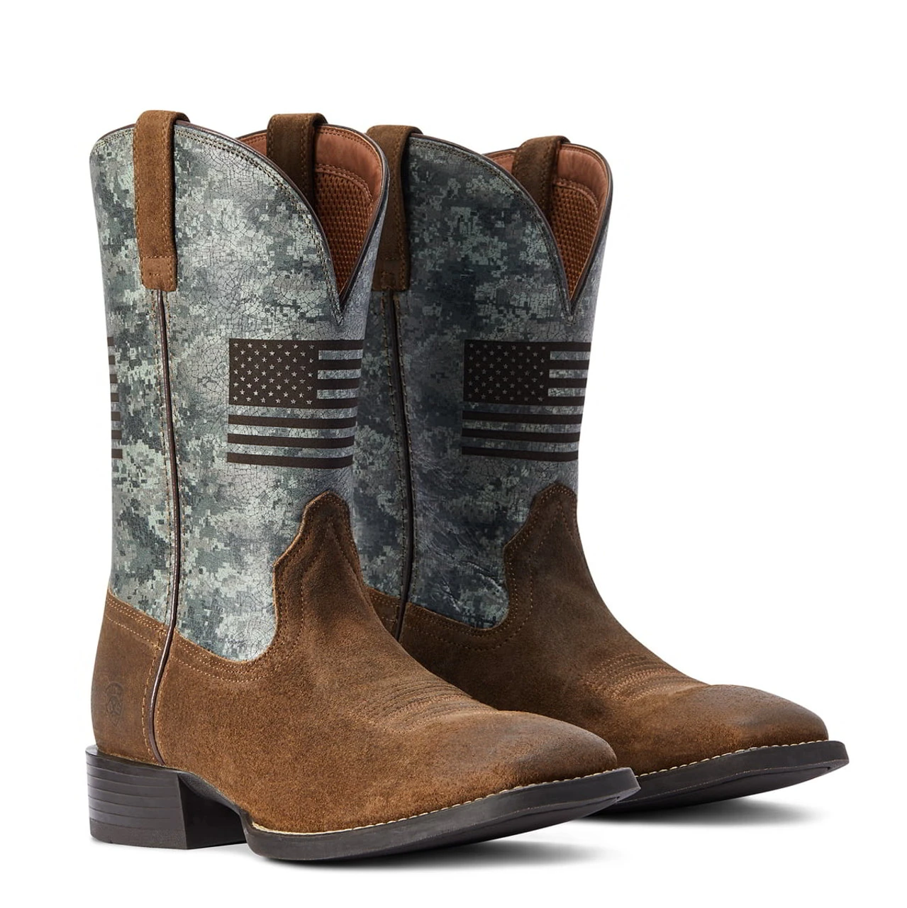 Ariat Mens Digi Green Camo Sport Patriot Square Toe Boots 1 Ariat Mens Digi Green Camo Sport Patriot Square Toe Boots