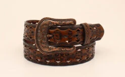 Ariat Ladies Dark Leather Tooled Belt