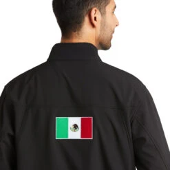 Ariat Mens Black Team Logo Mexico Flag Softshell Jacket -Moda Mix Shop P2656725 3 92748.1655762292