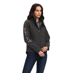 Ariat Womens Heather Charcoal Team Patriot Softshell Jacket