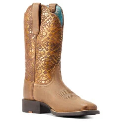 Ariat Womens Copper Blanket Embossed Wide Square Boots -Moda Mix Shop P2672845 3 18975.1673304329