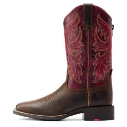 Ariat Womens Worn Mocha & Raspberry Performance Round Up Back Zip Square Toe Boots 10 Ariat Womens Worn Mocha & Raspberry Performance Round Up Back Zip Square Toe Boots -Moda Mix Shop P2672900 4 14965.1673304351