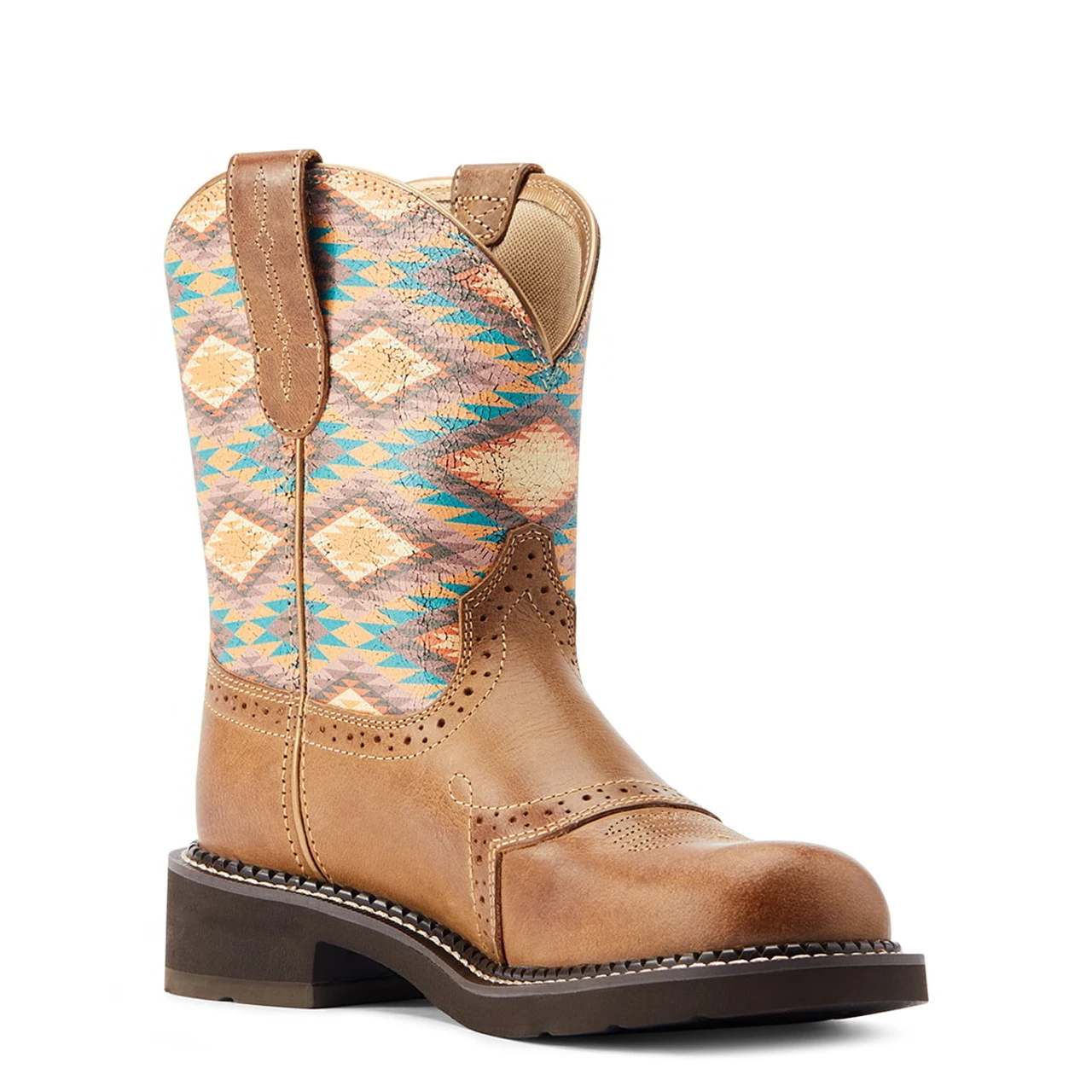 Ariat Womens Coastal Tan Aztec Fatbaby Heritage Farrah Boots 3 Ariat Womens Coastal Tan Aztec Fatbaby Heritage Farrah Boots - Image 3