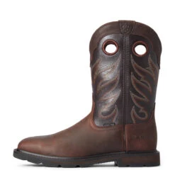 Ariat Mens Brown Groundwork Wide Square Steel Toe Work Boot -Moda Mix Shop P2676545 4 22512.1672764739