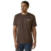 Ariat Mens Brown Heather Retro Stripe Short Sleeve T-Shirt