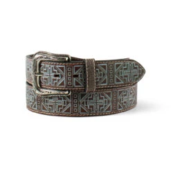 Ariat Women's Belt With Blue Cross Pattern