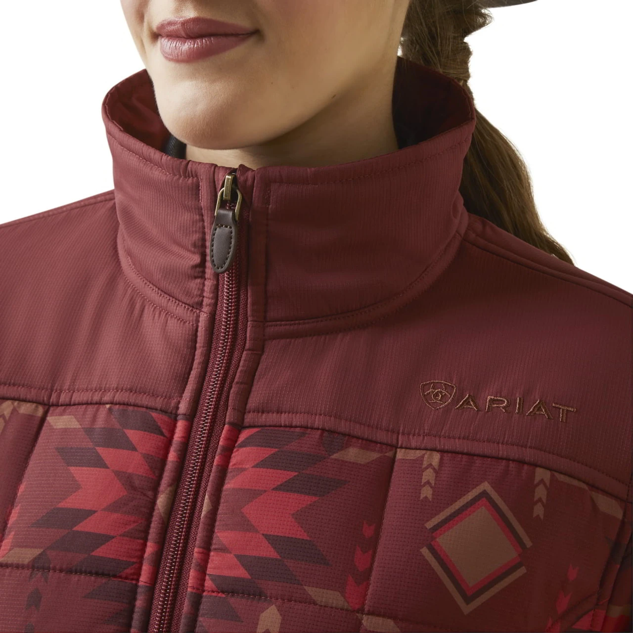 Ariat Womens Burnt Rose Print Crius Insulated Jacket 2 Ariat Womens Burnt Rose Print Crius Insulated Jacket - Image 2