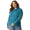 Ariat Womens Deep Lagoon Logo Hoodie