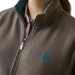 Ariat Womens Banyan Bark Logo 1/2 Zip Sweatshirt -Moda Mix Shop P2769225 3 26261.1692304408