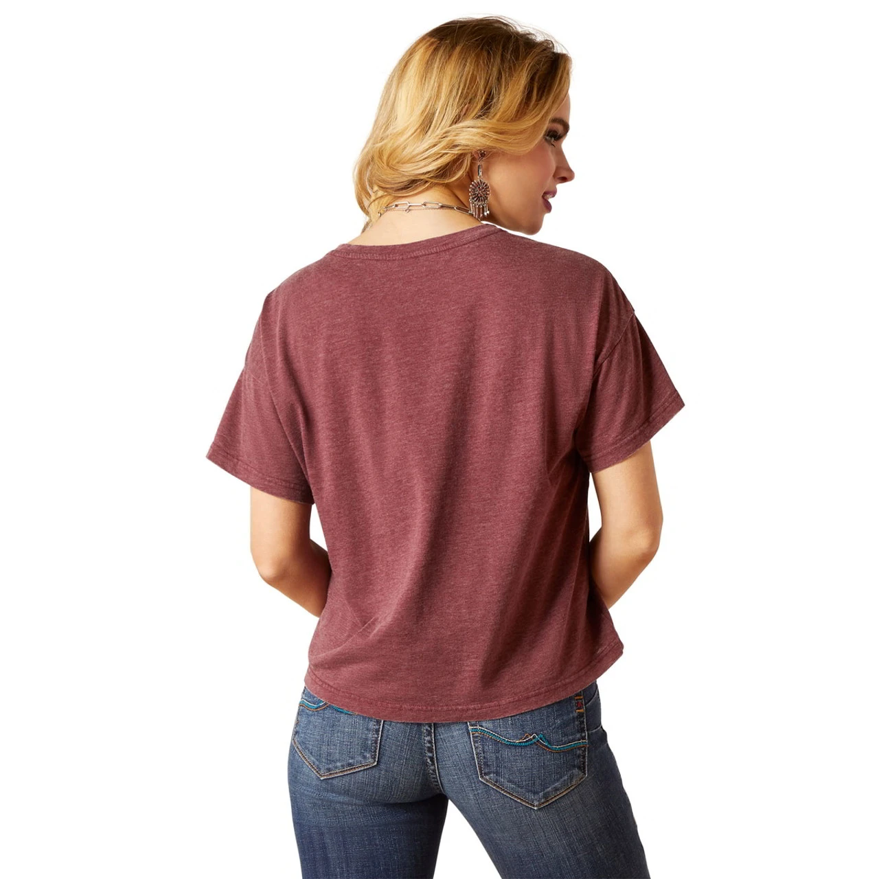 Ariat Womens Tawny Port Rock & Roll T-Shirt 4 Ariat Womens Tawny Port Rock & Roll T-Shirt - Image 4