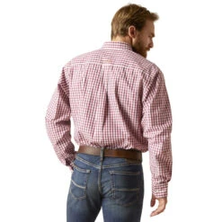 Ariatr Mens White & Red Wrinkle Free Valen Classic Fit Long Sleeve Shirt -Moda Mix Shop P2769690 3 20689.1692304453