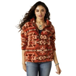 Ariat Womens R.E.A.L. Burnt Berber Pullover