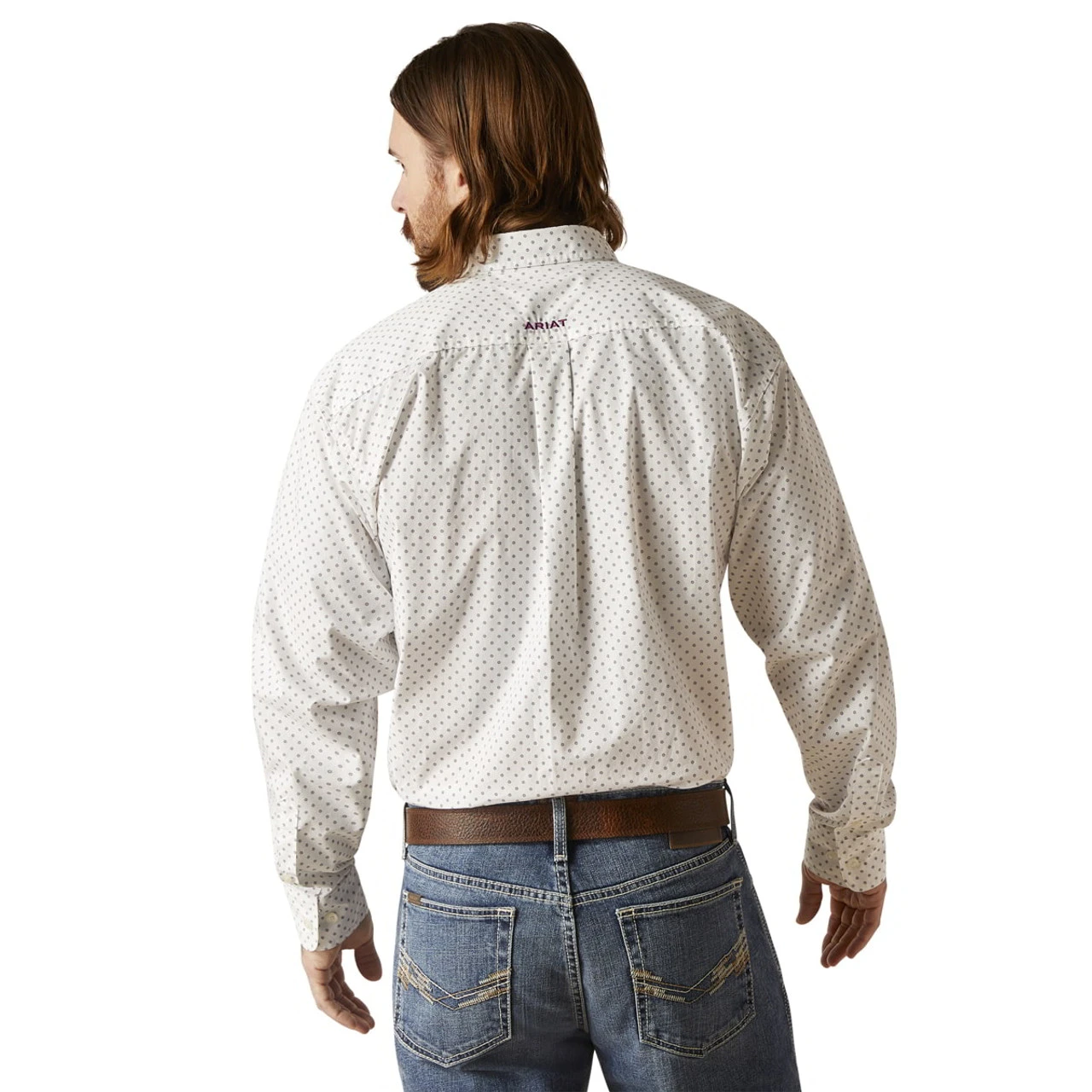 Ariat Mens White Saul Classic Casual Long Sleeve Western Shirt 2 Ariat Mens White Saul Classic Casual Long Sleeve Western Shirt - Image 2