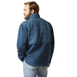 Ariat Mens Mojolica Blue Caldwell Reinforced Snap Sweater -Moda Mix Shop P2770440 4 24902.1692304231