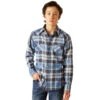 Ariat Boys Charcoal Grey Retro Hoyt Long Sleeve Shirt