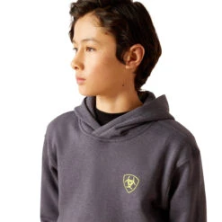 Ariat Boys Odyssey Gray Heather Gradient Badge Hoodie -Moda Mix Shop P2770870 3 33252.1692304080