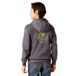 Ariat Boys Odyssey Gray Heather Gradient Badge Hoodie -Moda Mix Shop P2770870 4 97956.1692304080