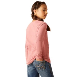 Ariat Girls Dusty Rose Flora Long Sleeve Shirt -Moda Mix Shop P2770995 3 16558.1692303925