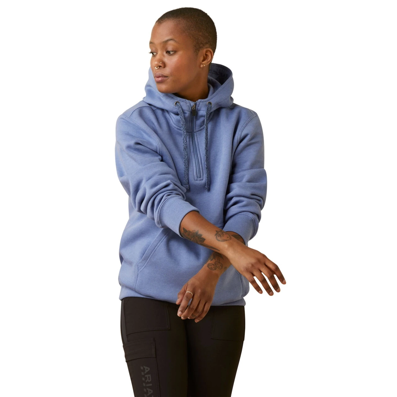 Ariat Womens Colony Blue Heather Rebar Skill Set 1/2 Zip Hoodie 1 Ariat Womens Colony Blue Heather Rebar Skill Set 1/2 Zip Hoodie