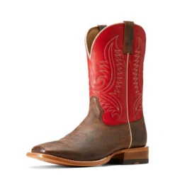 Ariat Mens Chesnut Brown & Red Circuit Paxton Western Square Toe Boots