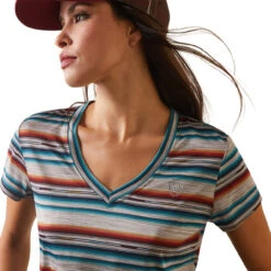 Ariat Womens Rosa Serape Laguna Performance Short Sleeve Top -Moda Mix Shop P2791490 3 24634.1675716486
