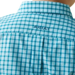 Ariat Boys Breakaway Pro Series Kalvin Enamel Blue Classic Fit Long Sleeve Western Shirt -Moda Mix Shop P2791530 3 00896.1675716137