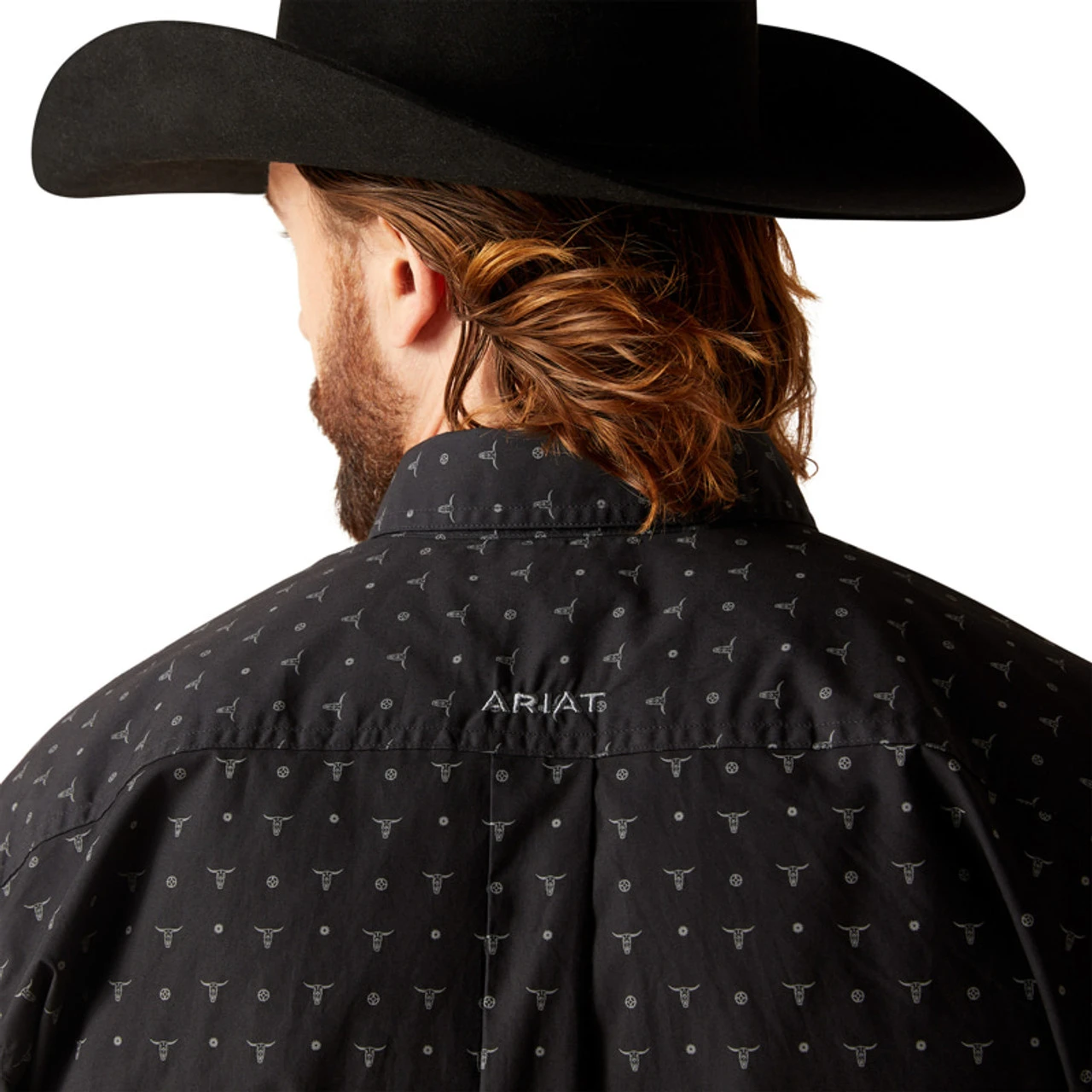 Ariat Men's Black Nixon Print Long Sleeve Western Shirt 4 Ariat Men's Black Nixon Print Long Sleeve Western Shirt - Image 4