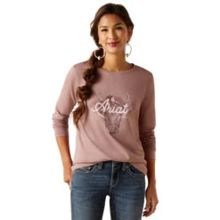 Ariat Womens Twilight Mauve Fawna Long Sleeve Tee