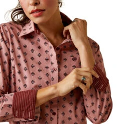Ariat Womens Red River Geo Print Kirby Stretch Long Sleeve Shirt -Moda Mix Shop P2842430 3 21383.1683573227