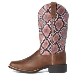 Women's Ariat Python Print Boot #10035995-C -Moda Mix Shop S21 WMS WEST 10035995 side